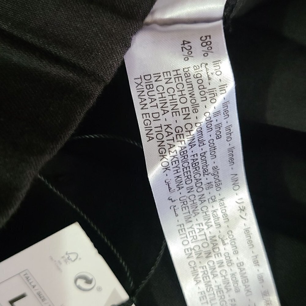 ZARA TROUSERS PANTS BLACK WOMENS SIZE L 8338/430/800